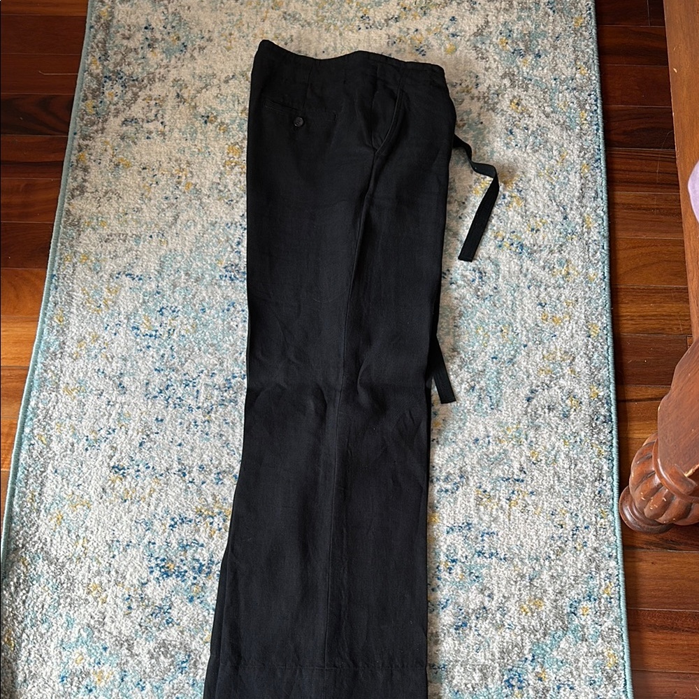 Black Dress Pants with Straight Leg Design
